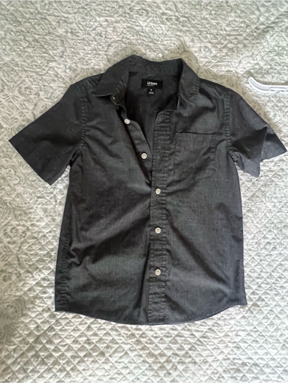urban pipeline Black Short-Sleeve Casual Button-Down Shirt